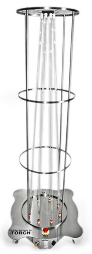 火炬?便攜式室內紫外線消毒ClorDiSys塔。